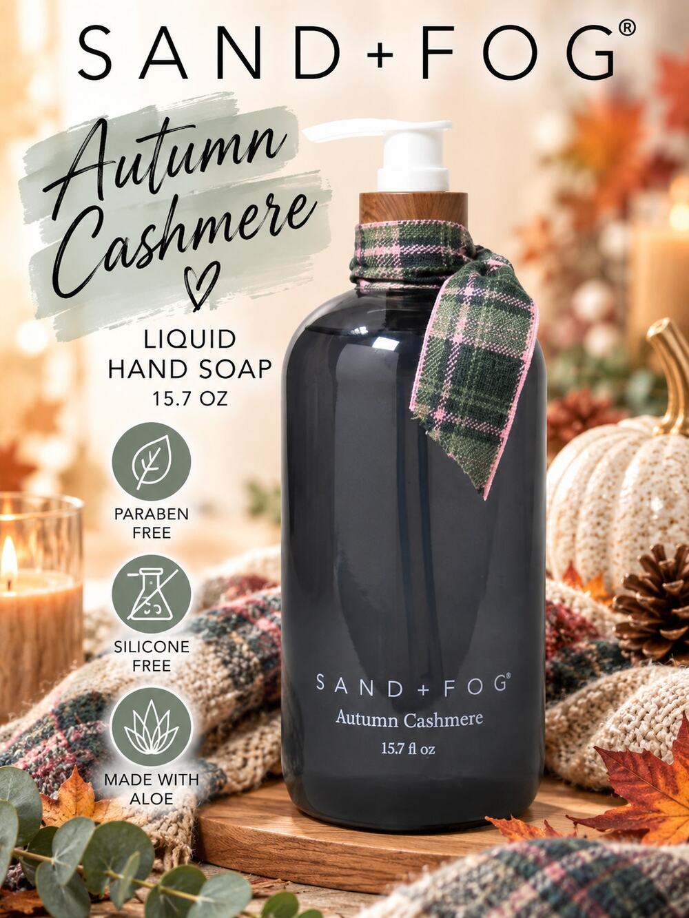 Sand + Fog Coastal Cashmere 15.7oz Liquid Hand Soap NEW